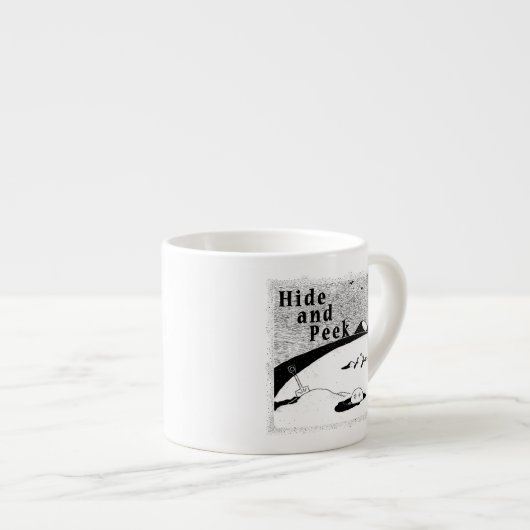 Tasse Expresso Masquer et Peek Hole (arrière - plan transparent)  (Devant droit)