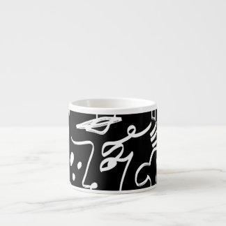 Tasse Expresso Masques de faces Abstraites : Motif géométrique