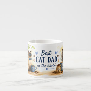 Tasse Expresso Meilleur Papa Chat pour la Fête des Pères