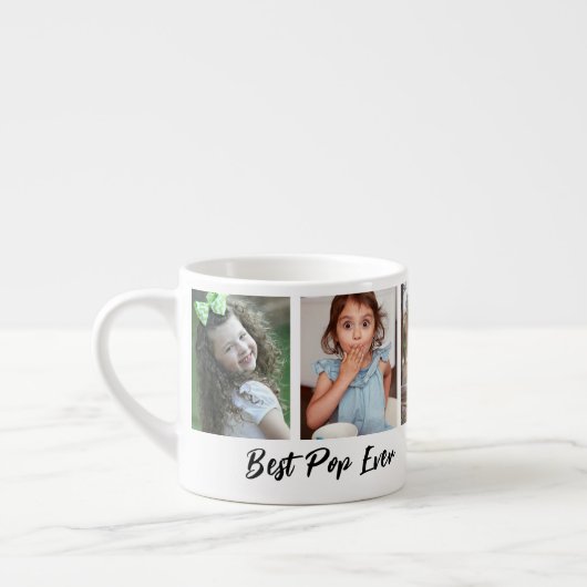 Tasse Expresso Meilleur Pop Ever Grandchildren 5 Photo Collage (Gauche)