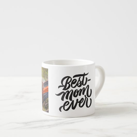 Tasse Expresso Meilleure Maman Jour Script Moderne Photo personna (Devant droit)