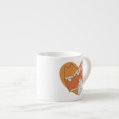 Tasse Expresso Mère Fox et bébé Fox amour (Devant droit)