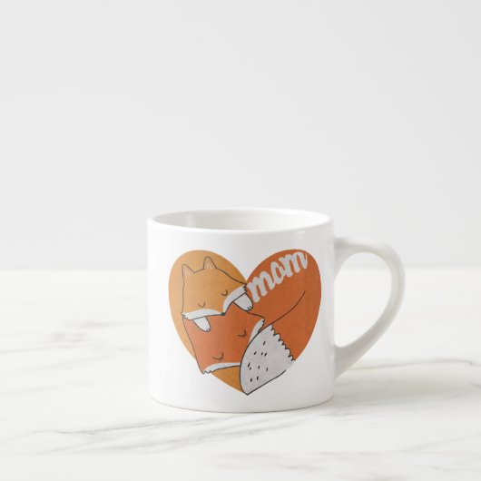Tasse Expresso Mère Fox et bébé Fox amour (Droite)