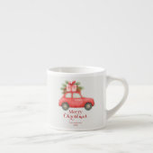 Tasse Expresso Merry Christmas Red Car – Personalized Holiday  (Droite)