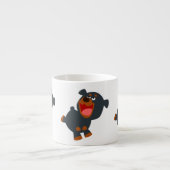 Tasse Expresso Mignon Rottweiler Bébé Dessin Animé Joueur (Devant)