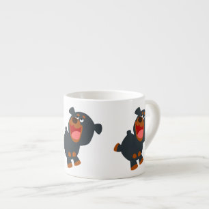 Tasse Expresso Mignon Rottweiler Bébé Dessin Animé Joueur