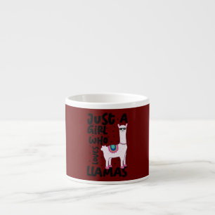 Tasse Expresso Mignonne amoureuse de lama Juste une fille qui aim