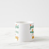 Tasse Expresso Mignonne citation estivale Juste une fille qui aim (Devant)