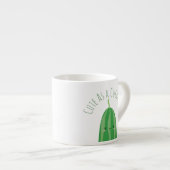 Tasse Expresso Mignonne comme un concombre amusant Kawaii Cutecum (Devant droit)