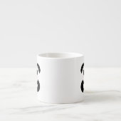Tasse Expresso Mignonne fille bébé Panda Ours Monogramme (Devant)