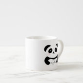 Tasse Expresso Mignonne fille bébé Panda Ours Monogramme (Devant droit)