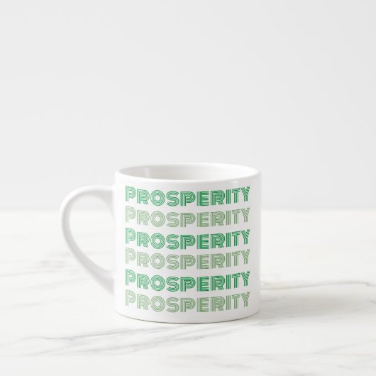 Tasse Expresso Mignonne Pensée riche Pensées Prospérité Message v (Gauche)