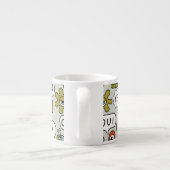 Tasse Expresso Mignons monstres de dessin : Arrière - plan sans c (Dos)