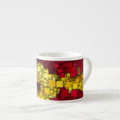 Tasse Expresso Mini-boîtes rouge, jaune et or Arrière - plan (Devant droit)
