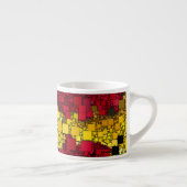 Tasse Expresso Mini-boîtes rouge, jaune et or Arrière - plan (Droite)