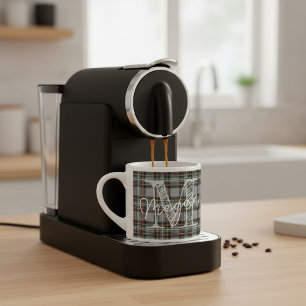 Tasse Expresso Mini-tasse de café à carreaux écossais personnalis