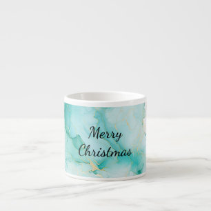Tasse Expresso Mint Aqua Pearl Marbre or