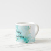 Tasse Expresso Mint Aqua Pearl Marbre or (Devant droit)
