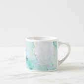 Tasse Expresso Mint Aqua Pearl Marbre or (Droite)