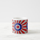 Tasse Expresso Mod Roundel Sunburst asiatique en fibre de carbone (Devant)