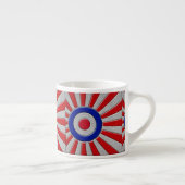 Tasse Expresso Mod Roundel Sunburst asiatique en fibre de carbone (Droite)
