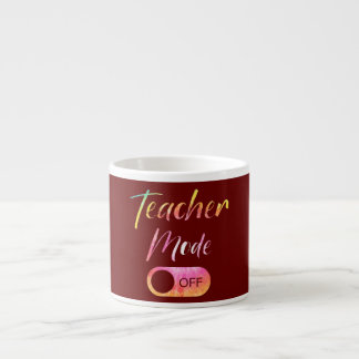 Tasse Expresso Mode Enseignant Désactivé Tie Dye Dernier Jour D'É