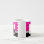 Tasse Expresso Modèle photo à points Polka rose (Devant)
