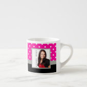 Tasse Expresso Modèle photo à points Polka rose (Droite)