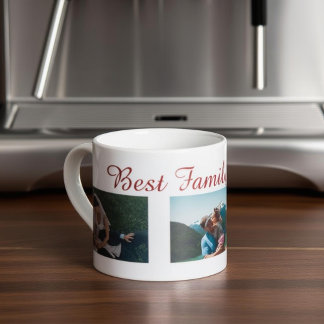 Tasse Expresso Modern Collage Photo & Best Family Ever Best Gift 