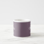 Tasse Expresso Modern Custom Dr. Name With Date Violet (Devant)