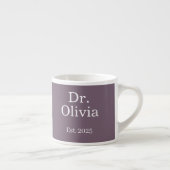 Tasse Expresso Modern Custom Dr. Name With Date Violet (Droite)