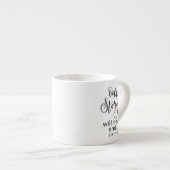 Tasse Expresso Modern Custom wedding Quote Black Text Espresso C (Devant droit)