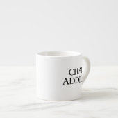 Tasse Expresso Moderne esthétique Chai Addict Drôle Arabe (Devant droit)