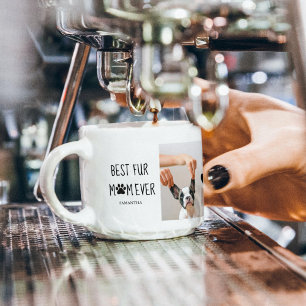 Tasse Expresso Moderne Meilleur Fur Maman Photo de chien