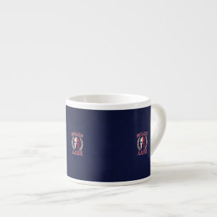 Tasse Expresso Molon Labe Guerrier Masque bleu fibre de carbone I