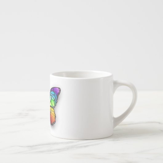 Tasse Expresso Monarque papillon arc-en-ciel (Droite)