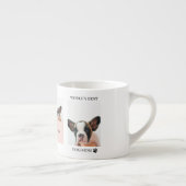 Tasse Expresso Monde Meilleur chien maman | Photo Collage | Paste (Droite)