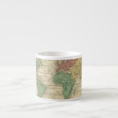 Tasse Expresso Monde sur la projection 2 de Mercators (Devant)