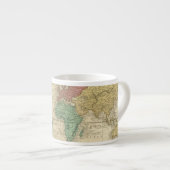 Tasse Expresso Monde sur la projection 2 de Mercators (Devant droit)
