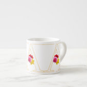 Tasse Expresso Monogramme A Floral (Devant droit)