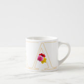 Tasse Expresso Monogramme A Floral (Droite)