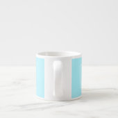 Tasse Expresso Monogramme bleu ciel simple (Dos)