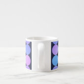 Tasse Expresso Monogramme bleu pourpre et rose des cercles (Dos)