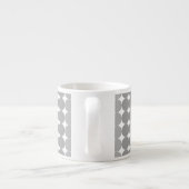 Tasse Expresso Monogramme Cercles Gris Moderne (Dos)