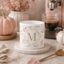 Monogramme Citrouille Pastel – Initiale Personnali
