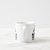 Tasse Expresso Monogramme de chien à deux gardes (Dos)