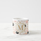 Tasse Expresso Monogramme de citrouille moderne – Initiale person (Devant)