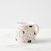 Tasse Expresso Monogramme de citrouille moderne – Initiale person (Devant droit)