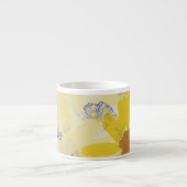 Tasse Expresso Monogramme de marguerite jaune rétro (Devant)