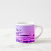 Tasse Expresso Monogramme de nom de vague d'océan de plage Ombré  (Droite)